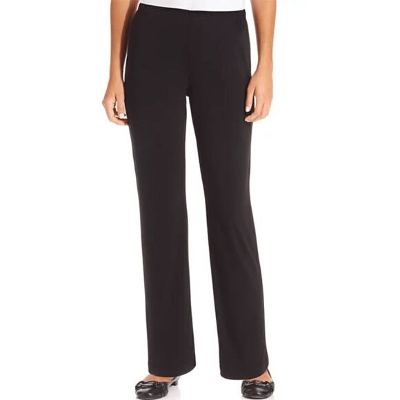 NY Collection Women's Petite Pull-On Straight-Leg Pants PM - Picture 1 of 5